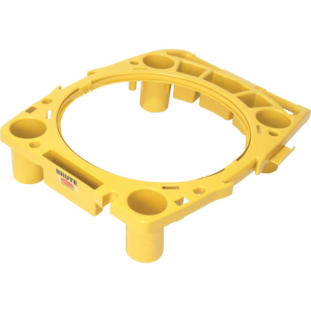 Rubbermaid Commercial Brute Rim Caddy - 26.50" Width x 6.75" Depth x 32.50" Height - Yellow - 1 Each