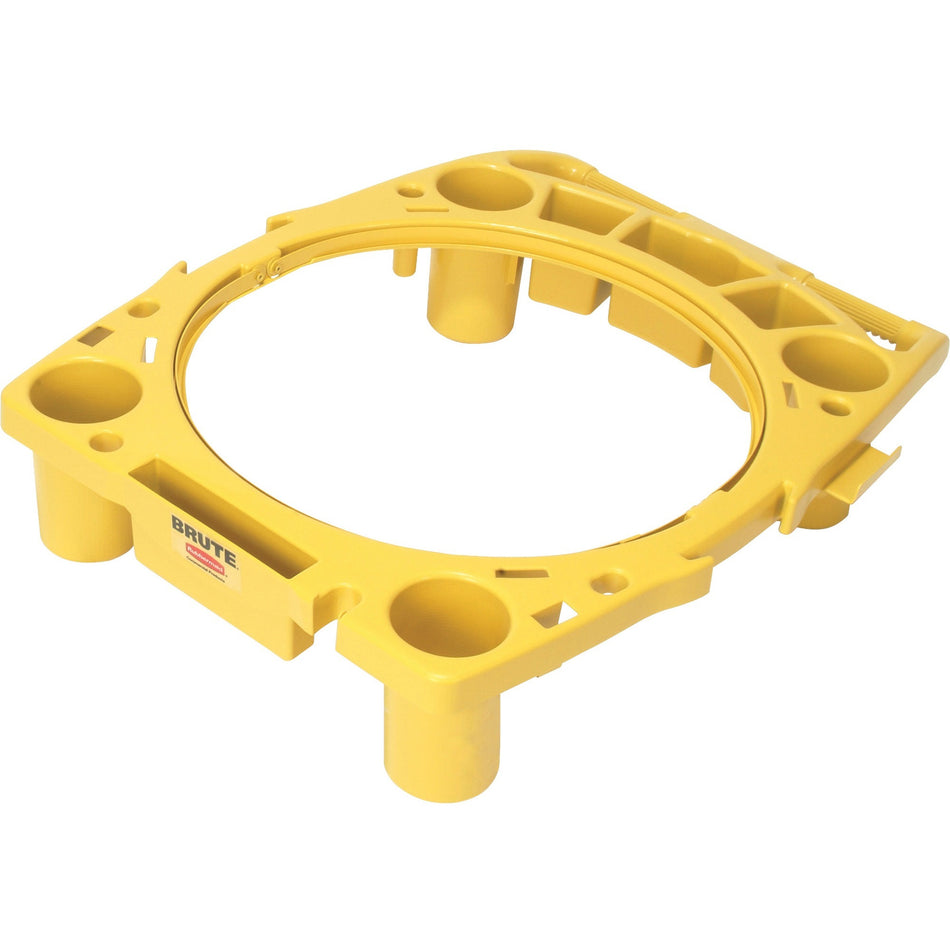Rubbermaid Commercial Brute Rim Caddy - 26.50" Width x 6.75" Depth x 32.50" Height - Yellow - 1 Each