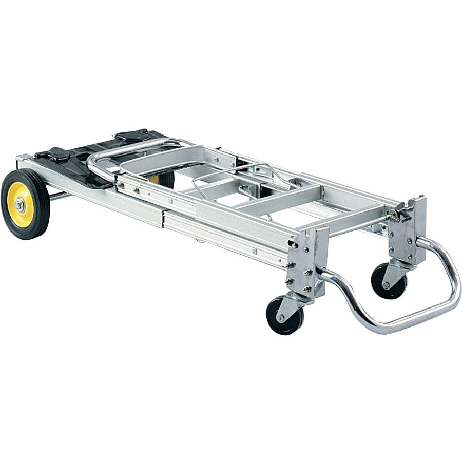 Safco HideAway Convertible Hand Truck - 400 lb Capacity - 4 Casters - 6’’ 3’’ Caster Size - Aluminum - Trucks & Dollies
