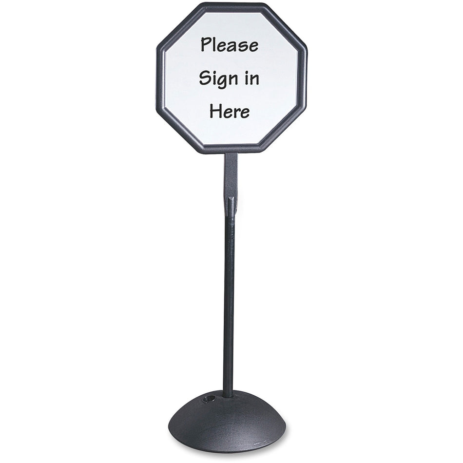 Safco Write Way Dual-sided Directional Sign - 22.5" Width x 65" Height x 18" Depth - Octagonal Shape - Both Sides Display, Magnetic, Durable - Indoor, Outdoor, Office - Steel - 1 Each