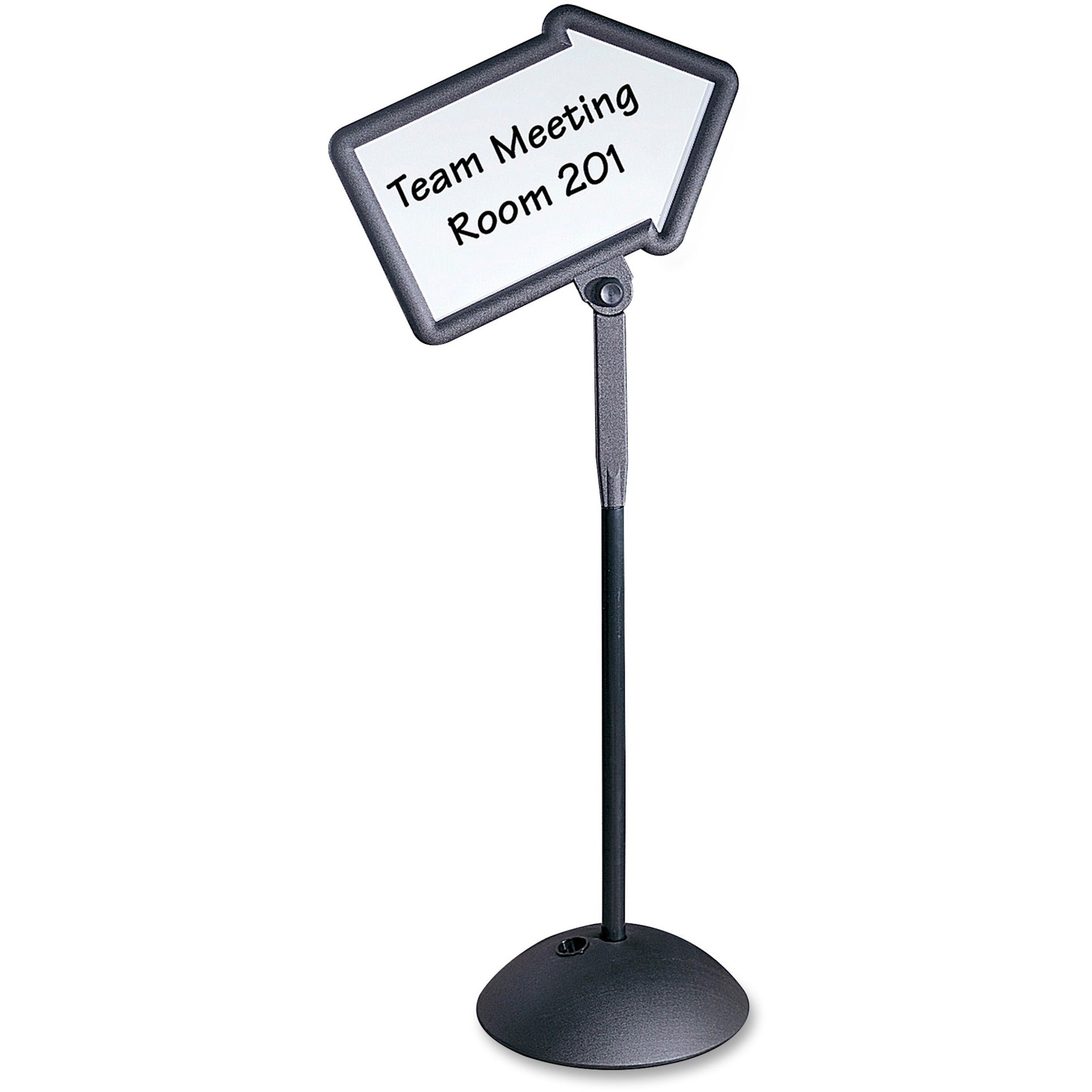 Safco Write Way Dual-sided Directional Sign - 18" Width x 64.3" Height x 25" Depth - Arrow Shape - Both Sides Display, Magnetic, Durable - Indoor, Outdoor, Office - Steel - 1 Each