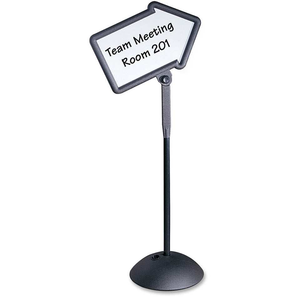 Safco Write Way Dual-sided Directional Sign - 18" Width x 64.3" Height x 25" Depth - Arrow Shape - Both Sides Display, Magnetic, Durable - Indoor, Outdoor, Office - Steel - 1 Each