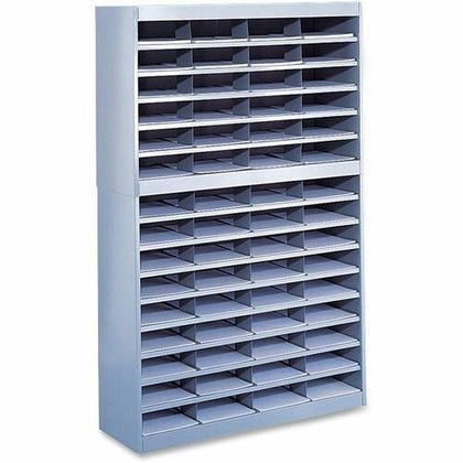 Safco E-Z Stor Steel Literature Organizers - Efficient 60-Compartment Gray Enamel Design - Holders/Sorters