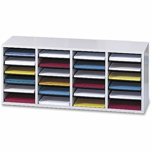 Safco Literature Organizers - Adjustable Shelves 24 Compartments - Holders/Sorters