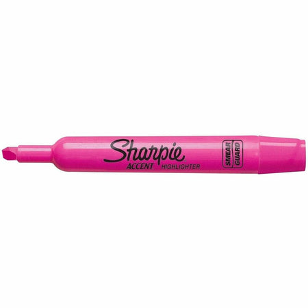 Sharpie SmearGuard Tank Style Highlighters - Chisel Marker Point - Fluorescent Pink Ink - 1 Each
