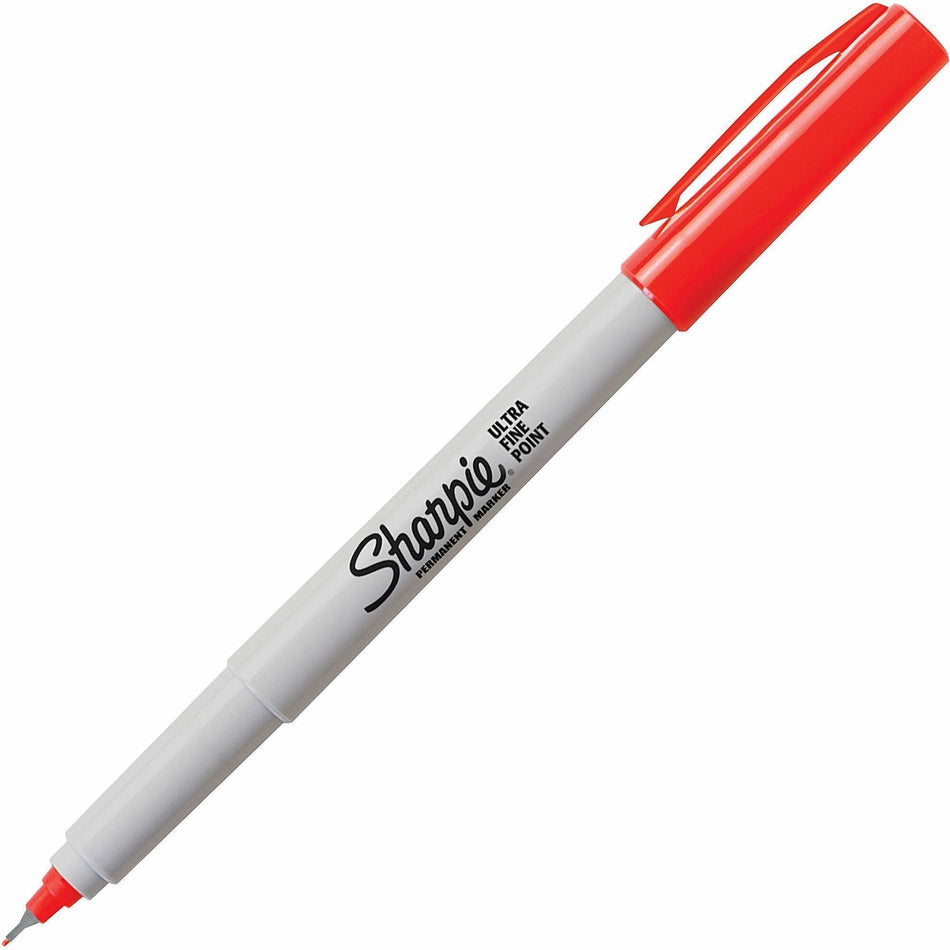 Sharpie Precision Permanent Markers - Ultra Fine Narrow Marker Point - Red Ink - Alcohol Based - 1 Dozen