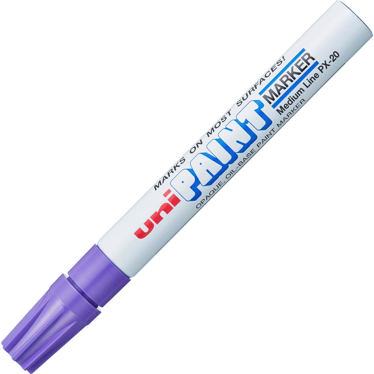 uniball&#8482; uni-Paint PX-20 Oil-Based Paint Marker - Medium Marker Point - Violet Ink - Oil Based - White Barrel - 1 Each