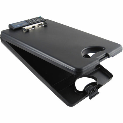 Saunders DeskMate II Portable Desktop with Calculator - Storage for Stationary - Bottom Opening - 10" x 16" Sheet Size - Polypropylene - Black - 1 Each