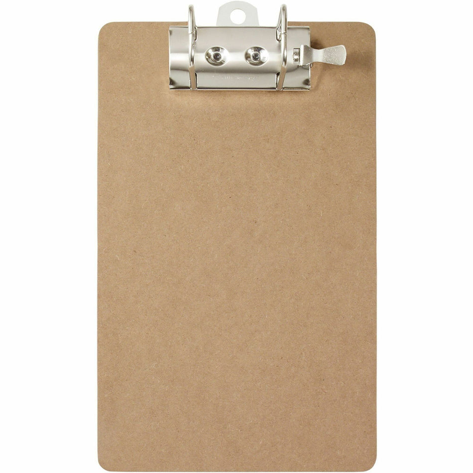 Saunders Lock-O-Matic Dual Arch Ring Archboard - 2.50" Clip Capacity - 9" x 15" Sheet Size - Arch - Hardboard - Brown - 1 Each