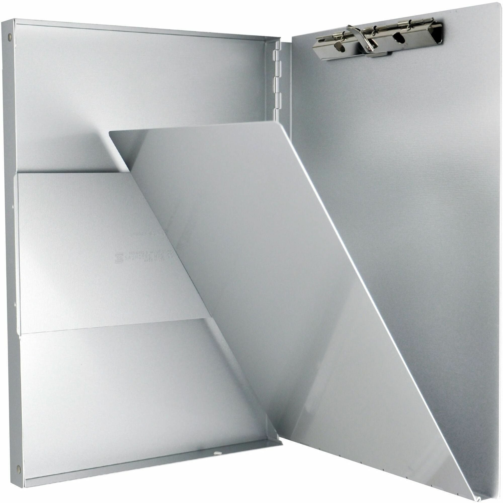 Saunders Snapak Side-open Storage Form Holder - 0.50" Clip Capacity - Storage for 30 Sheet - Side Opening - 8 1/2" x 12" Sheet Size - Aluminum - 1 Each
