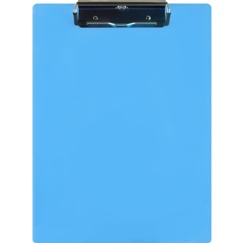 Saunders Acrylic Clipboard - 0.50" Clip Capacity - 9" x 12" Sheet Size - Acrylic - Blue - 1 Each