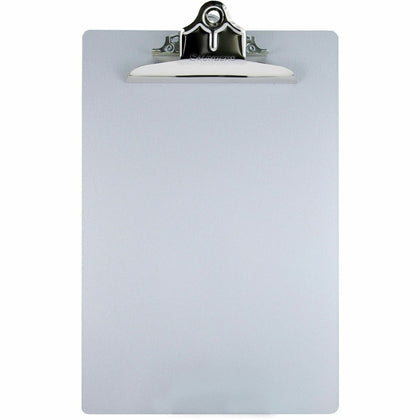 Saunders Aluminum Round Corner Clipboards - 1" Clip Capacity - 8 1/2" x 12" Sheet Size - Clamp - Aluminum - Silver - 1 Each
