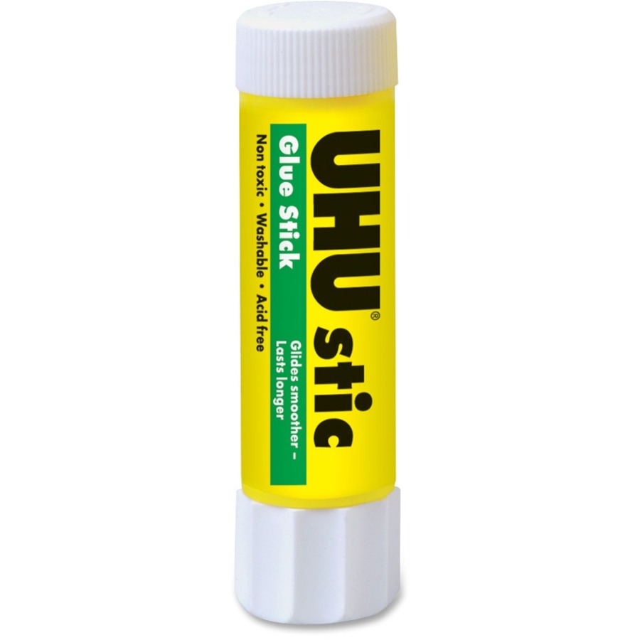 UHU Glue Stic, Clear, 40g - 1.41 oz - Clear - 12 / Box