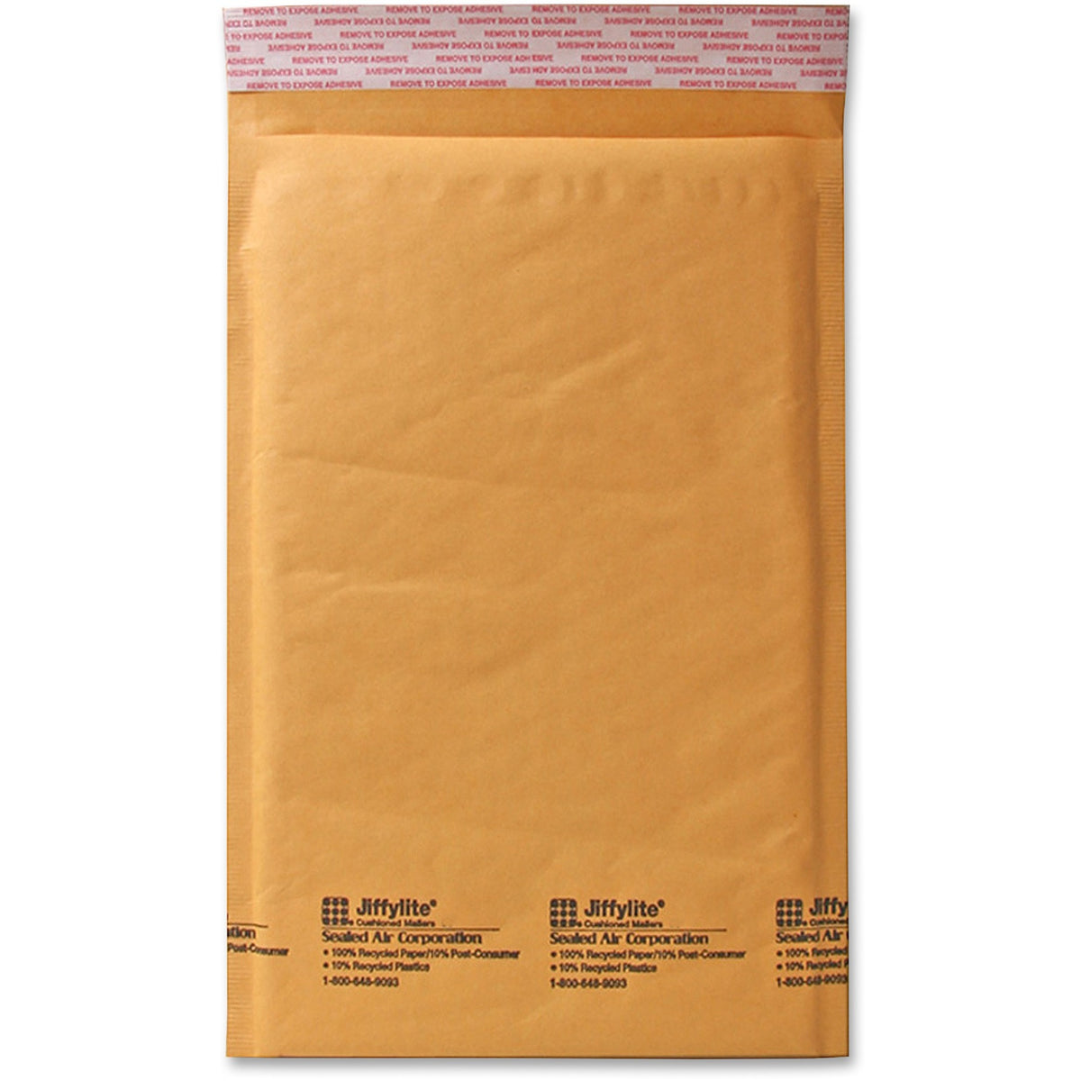 Sealed Air JiffyLite Cellular Cushioned Mailers - Bubble - #1 - 7 1/4" Width x 12" Length - Peel & Seal - Kraft - Kraft - 25 / Carton