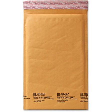 Sealed Air JiffyLite Cellular Cushioned Mailers - Bubble - #1 - 7 1/4" Width x 12" Length - Peel & Seal - Kraft - Kraft - 25 / Carton