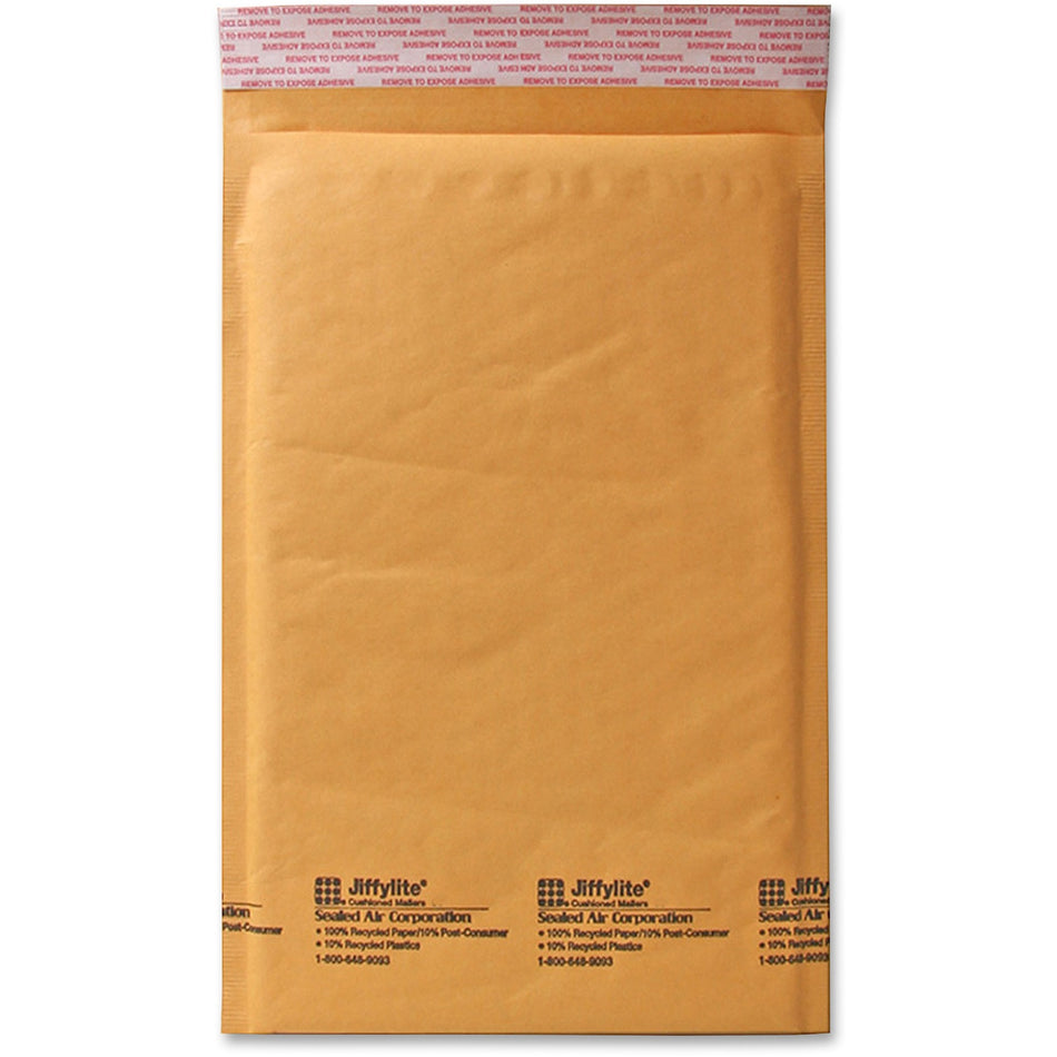 Sealed Air JiffyLite Cellular Cushioned Mailers - Bubble - #1 - 7 1/4" Width x 12" Length - Peel & Seal - Kraft - Kraft - 25 / Carton