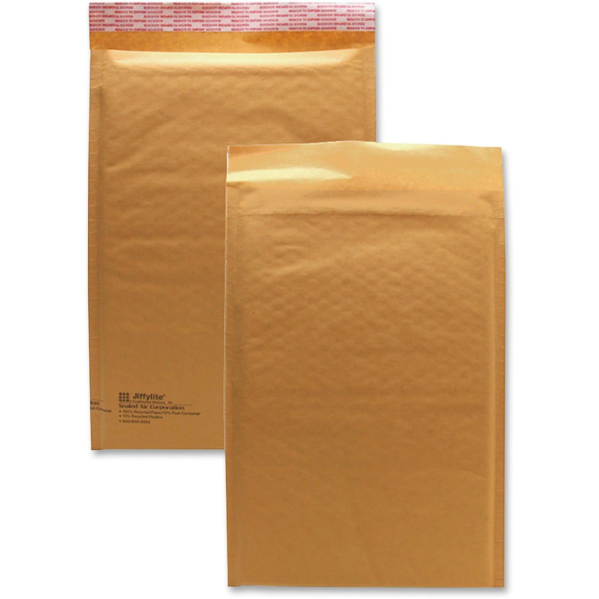 Sealed Air JiffyLite Cellular Cushioned Mailers - Bubble - #3 - 8 1/2" Width x 14 1/2" Length - Peel & Seal - Kraft - Kraft - 25 / Carton