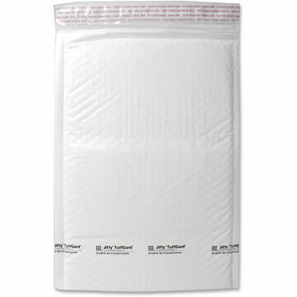 Sealed Air Tuffgard Premium Bubble Mailers - #5 - 10.5’’ x 16’’ - White Poly - 25/Carton
