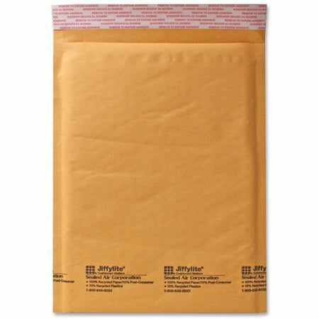 Sealed Air JiffyLite Cellular Cushioned Mailers - Bubble - #2 - 8 1/2" Width x 12" Length - Peel & Seal - Kraft - Kraft - 100 / Carton