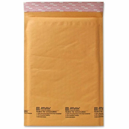 Sealed Air JiffyLite Bubble Mailers - #4 Size - Peel & Seal - Kraft - 100/Carton