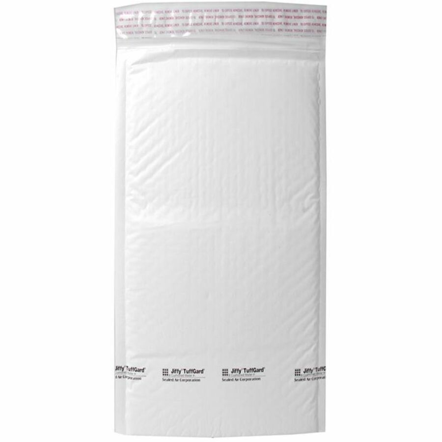 Sealed Air Tuffgard Premium Cushioned Mailers - Bubble - #00 - 5" Width x 10" Length - Peel & Seal - White - Poly - 25 / Carton