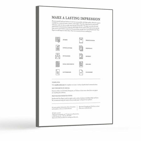 Southworth 100% Cotton Resume Paper - Rear