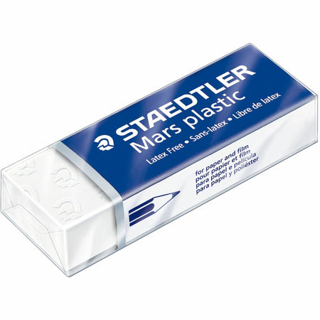 Staedtler Mars Plastic White Eraser - White - Plastic - 2.5" Width x 0.5" Height x 0.9" Depth - 1 Each - Latex-free, Non-smudge, Smear Resistant, Tear Resistant