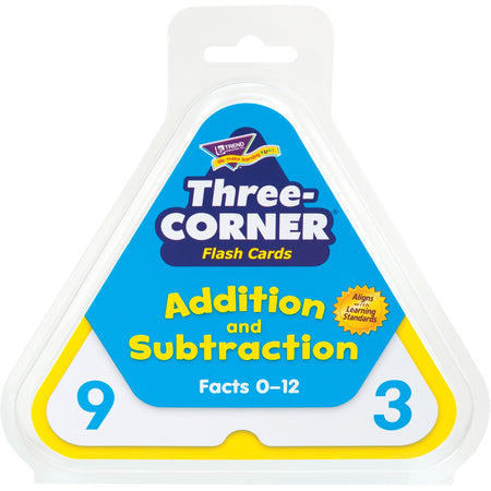 Trend Three-Corner Add/Subtract Flash Card Set - Learning - Educational - 46 / Set