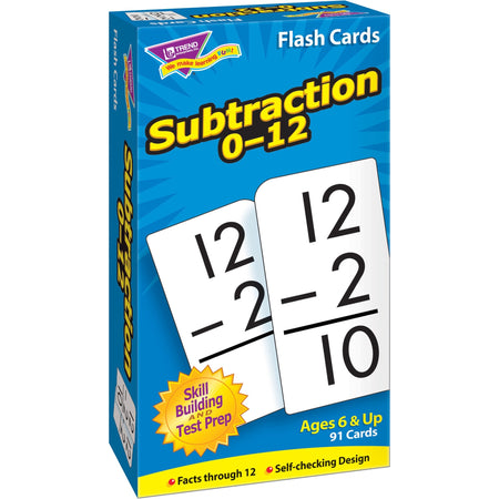 Trend Math Flash Cards - Learning - Educational - 91 / Box