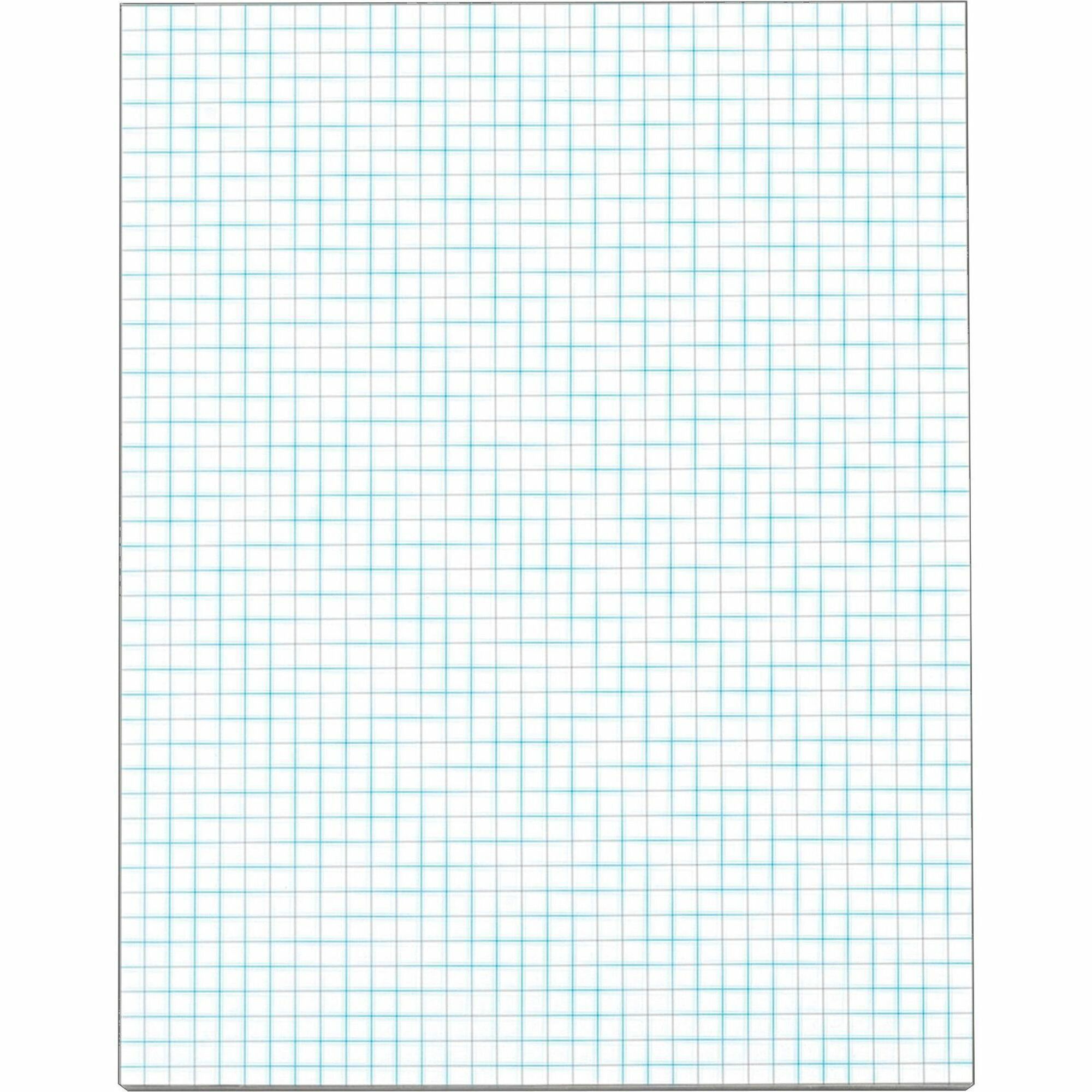 TOPS Graph Pad - 50 Sheets - Both Side Ruling Surface - Ruled Blue Margin - 20 lb Basis Weight - Letter - 8 1/2" x 11" Sheet Size - White Paper - 1 Pad