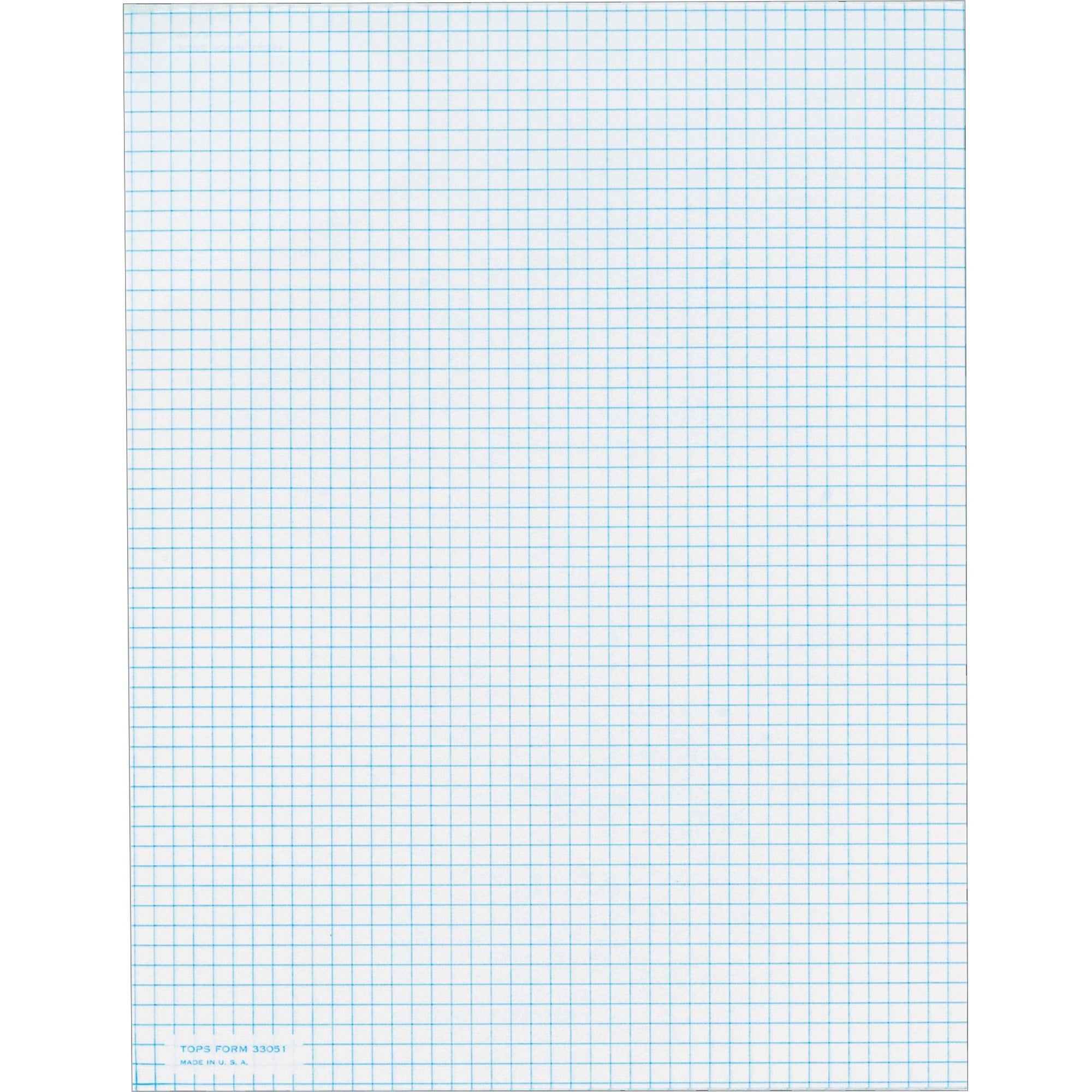TOPS Graph Pad - 50 Sheets - Both Side Ruling Surface - 20 lb Basis Weight - Letter - 8 1/2" x 11" Sheet Size - White Paper - 1 / Pack
