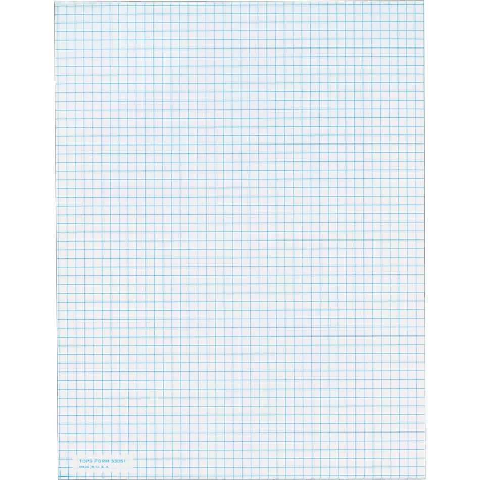 TOPS Graph Pad - 50 Sheets - Both Side Ruling Surface - 20 lb Basis Weight - Letter - 8 1/2" x 11" Sheet Size - White Paper - 1 / Pack