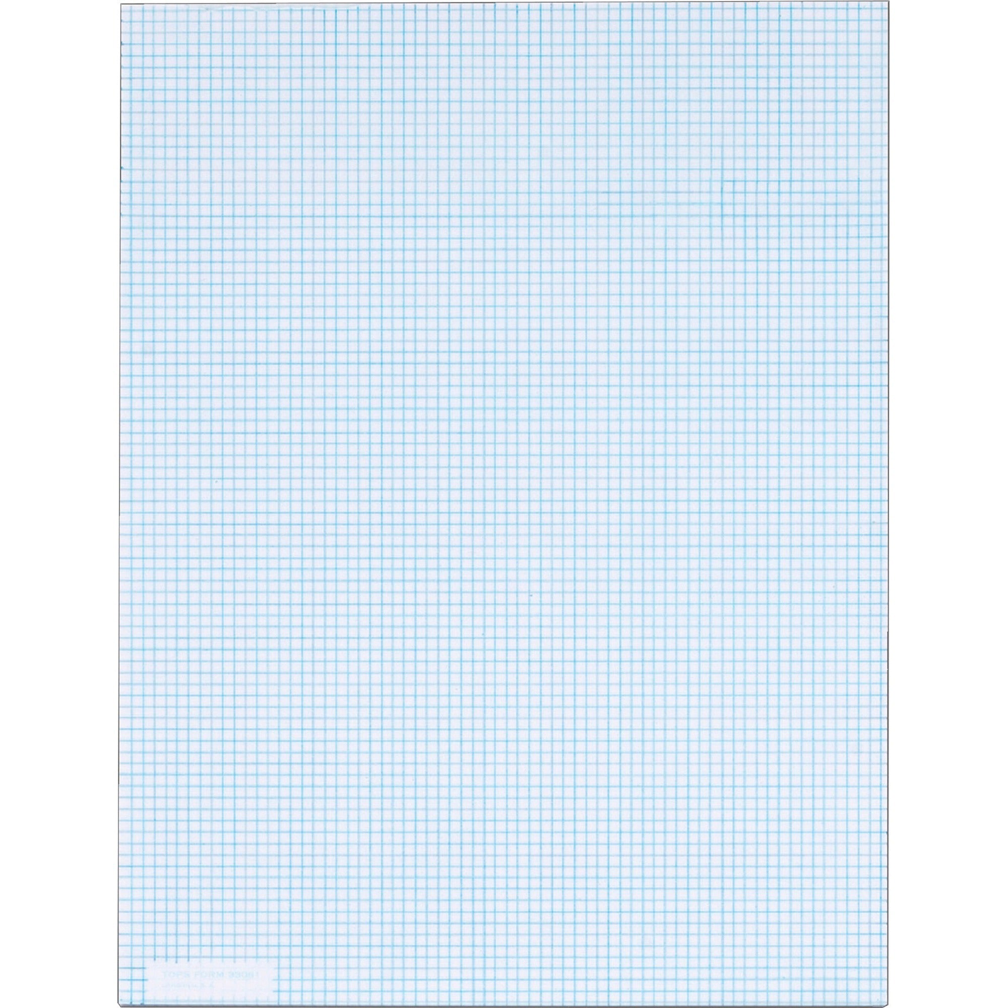 TOPS Graph Pad - 50 Sheets - Both Side Ruling Surface - 20 lb Basis Weight - Letter - 8 1/2" x 11" Sheet Size - White Paper - 1 Pad