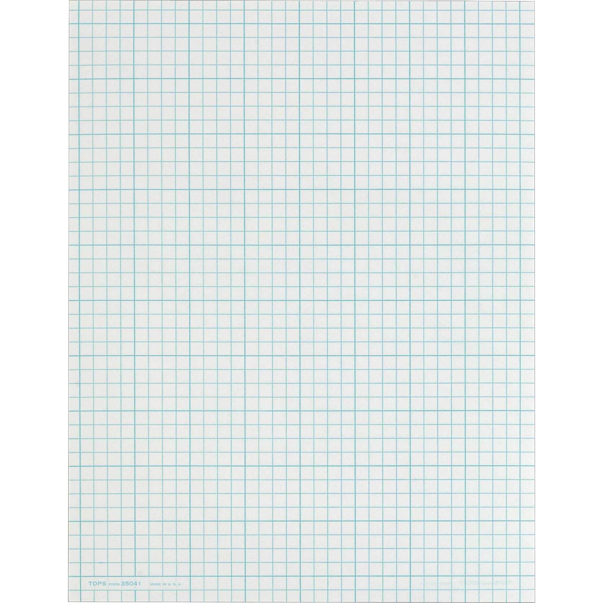 TOPS Cross Section Pad - Letter - 50 Sheets - Glue - Both Side Ruling Surface - 20 lb Basis Weight - Letter - 8 1/2" x 11" Sheet Size - White Paper - 1 Pad