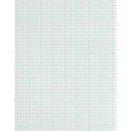 TOPS Cross Section Pad - Letter - 50 Sheets - Glue - Both Side Ruling Surface - 20 lb Basis Weight - Letter - 8 1/2" x 11" Sheet Size - White Paper - 1 Pad