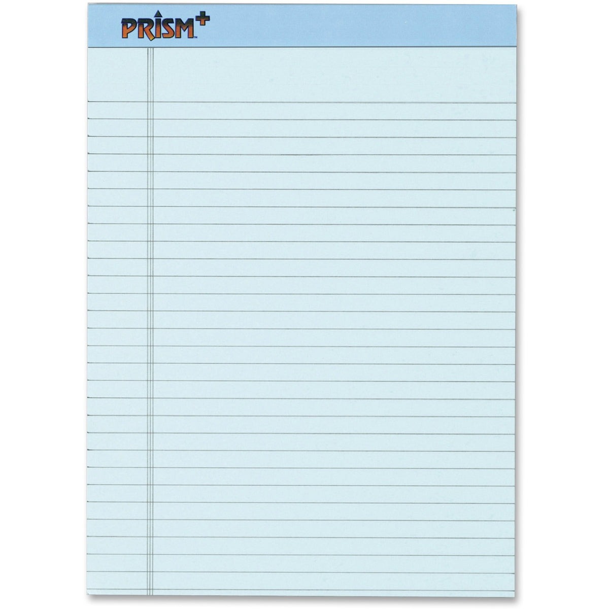TOPS Prism Plus Colored Paper Pads - 50 Sheets - 0.34" Ruled - 16 lb Basis Weight - 8 1/2" x 11 3/4" Sheet Size - Blue Paper - Perforated, Rigid, Easy Tear - 12 / Pack