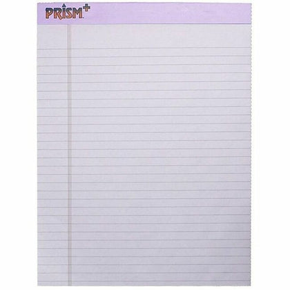 TOPS Prism Plus Orchid Paper Pads - 50 Sheets - 0.34’’ Ruled - 8 1/2’’ x 11 3/4’’ - Chipboard Cover - 12/Pack - Letter