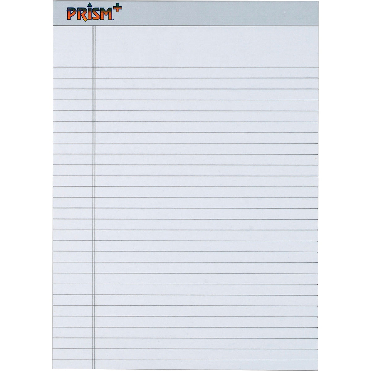 TOPS Prism Plus Colored Paper Pads - 50 Sheets - 0.34" Ruled - 16 lb Basis Weight - 8 1/2" x 11 3/4" Sheet Size - Gray Paper - Perforated, Hard Cover, Rigid, Easy Tear - 12 / Pack