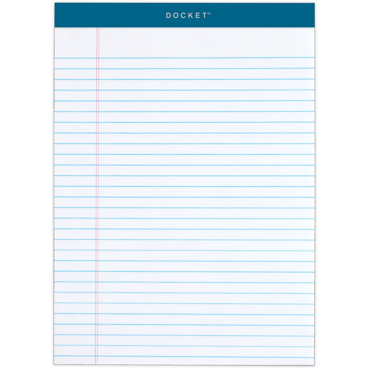 TOPS Docket Letr-Trim Legal Ruled White Legal Pads - 50 Sheets - Double Stitched - 0.34" Ruled - 16 lb Basis Weight - 8 1/2" x 11 3/4" Sheet Size - White Paper - Marble Green Binding - Perforated, Hard Cover, Resist Bleed-through - 12 / Pack