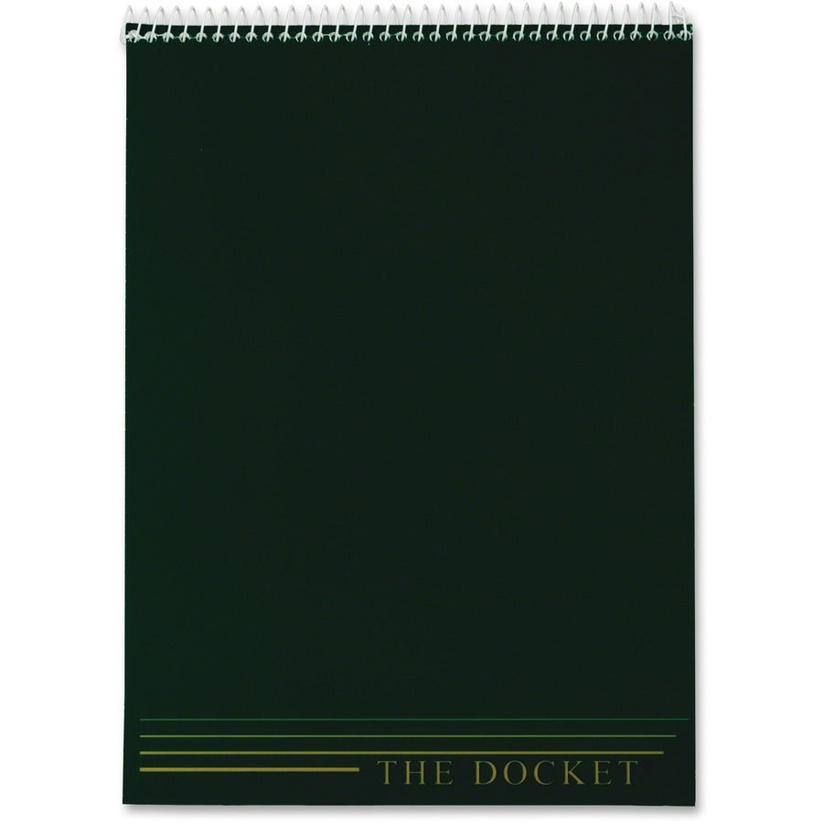 TOPS Docket Wirebound Legal Writing Pads - Letter - 70 Sheets - Wire Bound - 0.34" Ruled - 16 lb Basis Weight - Letter - 8 1/2" x 11" Sheet Size - 11" Height x 8.5" Width - White Paper - Perforated, Hard Cover, Stiff-back, Spiral Lock - 3 / Pack