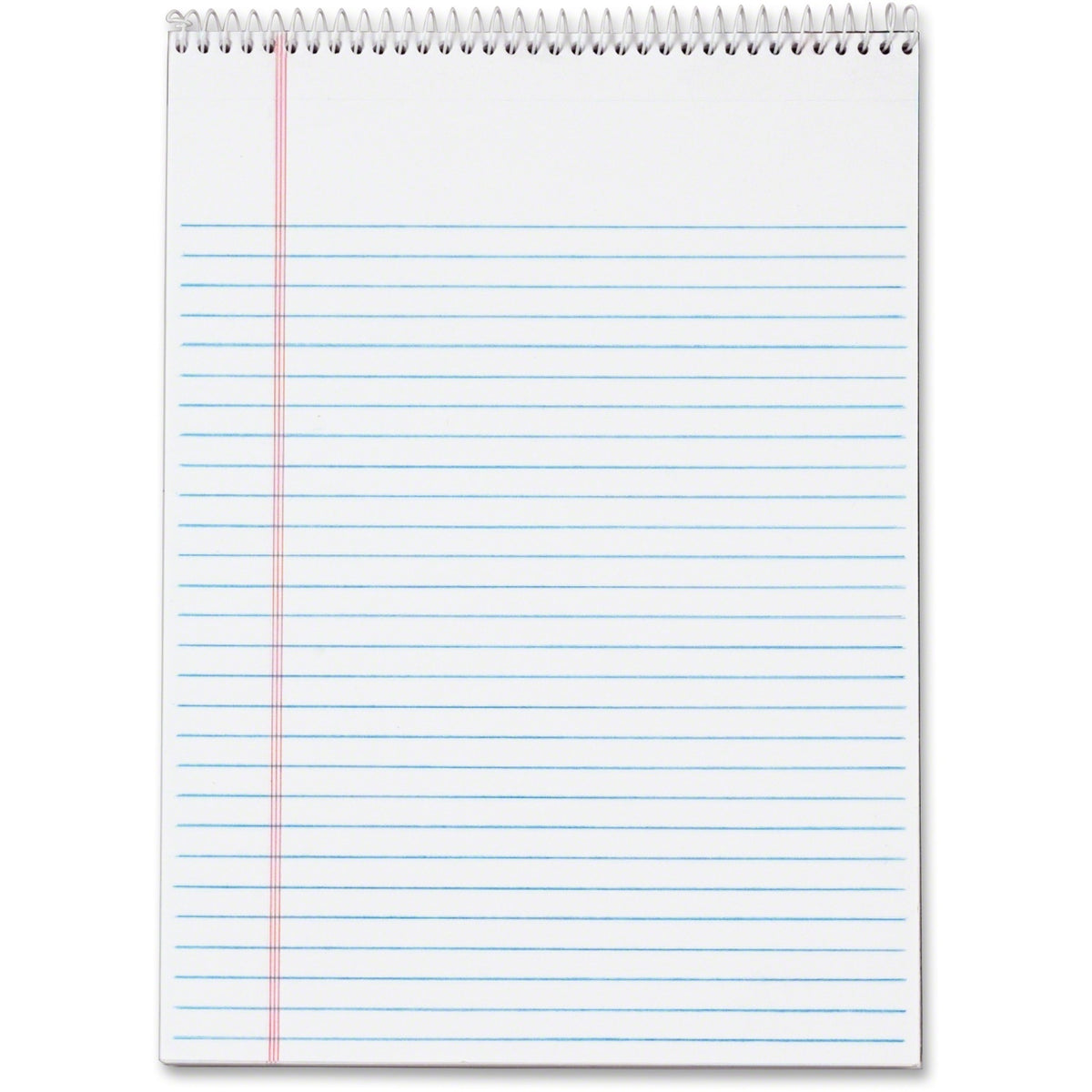 TOPS Docket Wirebound Legal Writing Pads - Letter - 70 Sheets - Wire Bound - 0.34" Ruled - 16 lb Basis Weight - Letter - 8 1/2" x 11" Sheet Size - 11" Height x 8.5" Width - White Paper - Perforated, Hard Cover, Stiff-back, Spiral Lock - 3 / Pack