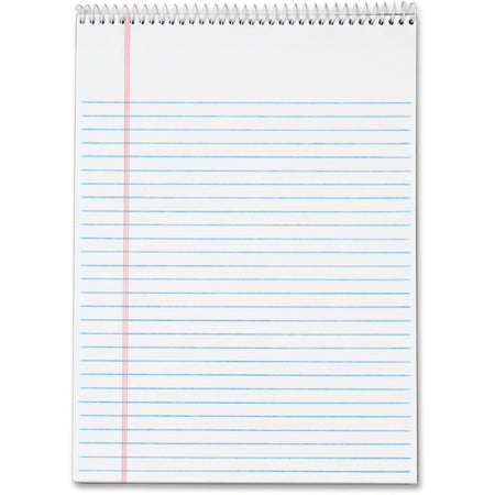 TOPS Docket Wirebound Legal Writing Pads - Letter - 70 Sheets - Wire Bound - 0.34" Ruled - 16 lb Basis Weight - Letter - 8 1/2" x 11" Sheet Size - 11" Height x 8.5" Width - White Paper - Perforated, Hard Cover, Stiff-back, Spiral Lock - 3 / Pack