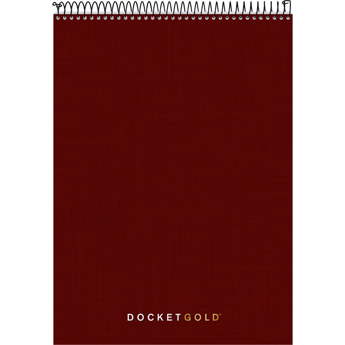 TOPS Docket Heavyweight Wirebound Planner - 70 Sheets - Wire Bound - 20 lb Basis Weight - 8 1/2" x 11 3/4" Sheet Size - White Paper - Burgundy Chipboard Cover - Perforated, Repositionable, Heavyweight, Hard Cover - 1 Each