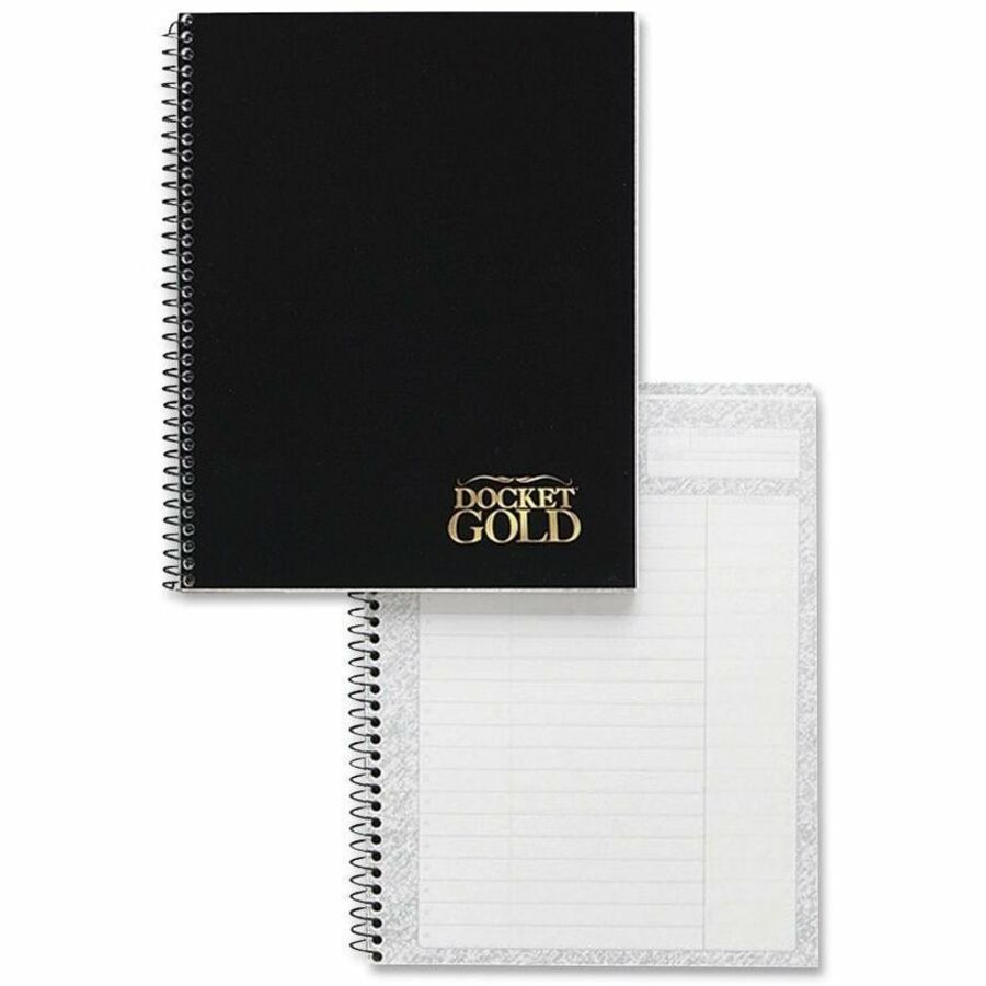 TOPS Docket Gold Wirebound Project Planner - Action - 6 3/4" x 8 1/2" Sheet Size - Wire Bound - Chipboard - White - Chipboard - Perforated, Notepad - 1 Each