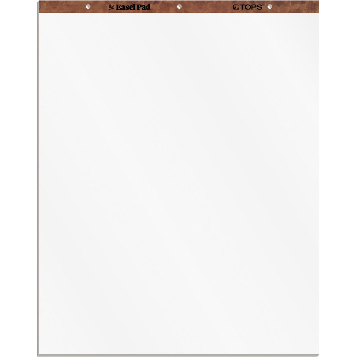 TOPS Plain Paper Easel Pads - 50 Sheets - Plain - 16 lb Basis Weight - 27" x 34" Sheet Size - White Paper - Perforated, Bond Paper, Leatherette Head Strip - 2 / Carton