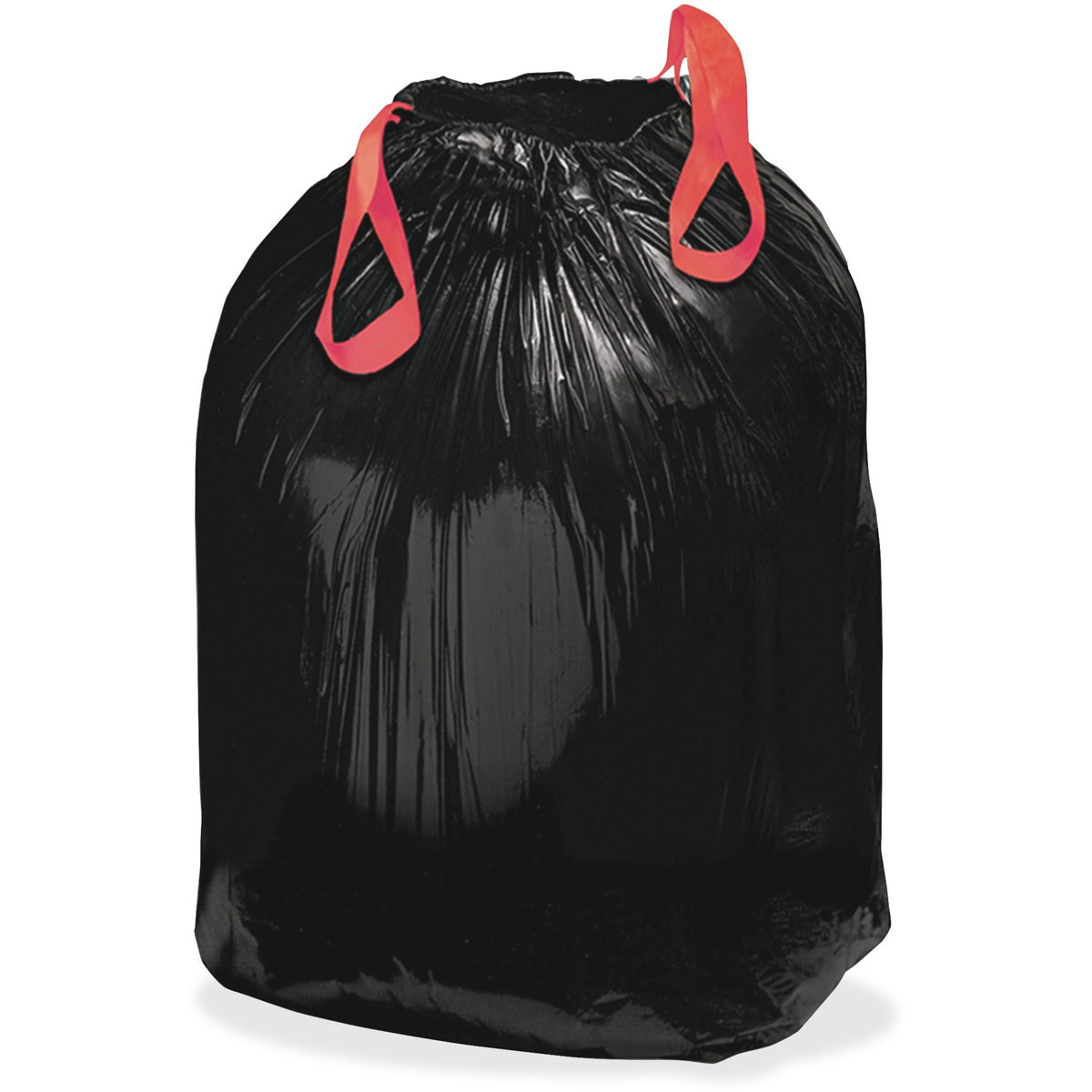 Berry Drawstring Trash Liners - Medium Size - 33 gal Capacity - 38" Length x 33.50" Width x 1.20 mil (30 Micron) Thickness - Drawstring Closure - Black - Resin - Office Waste - 150 / Carton