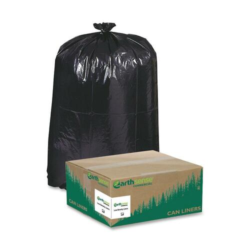 Berry Reclaim Heavy-Duty Recycled Can Liners - Medium Size - 33 gal Capacity - 39" Length x 33" Width x 1.25 mil (32 Micron) Thickness - Low Density - Black - Plastic - Recycled - 100 / Carton