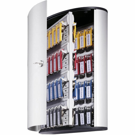 DURABLE 72-Key Brushed Aluminum Key Cabinet - Alternate-Image1