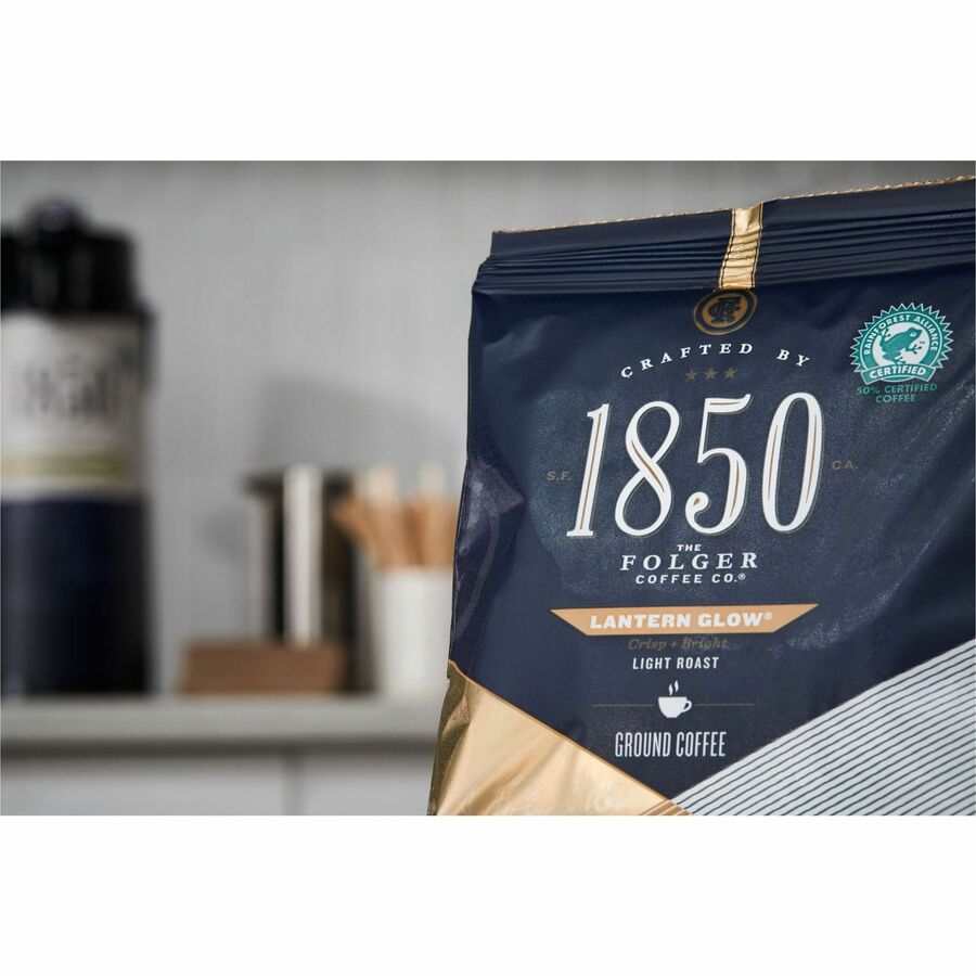 1850 Ground Lantern Glow Coffee - Light - 2.5 oz - Arabica - 24 / Carton
