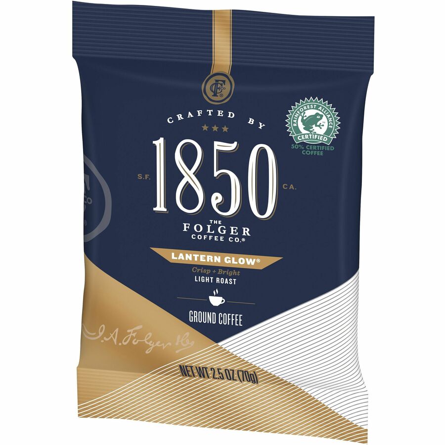 1850 Ground Lantern Glow Coffee - Light - 2.5 oz - Arabica - 24 / Carton